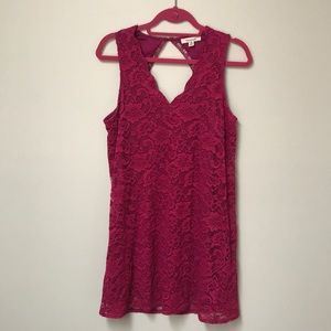 Bright Pink Lace Dress